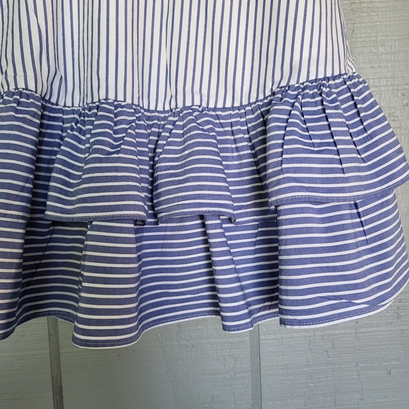 J. Crew Striped Ruffle Skirt. Size 00 - Picture 3 of 8